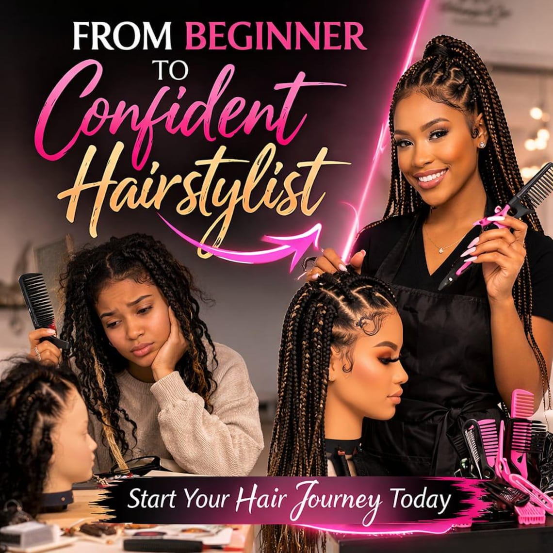 Hair Braiding Guide for Beginners | Braiding Training Manual ...