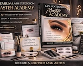 Lash Extension Training Manual PDF, Classic Hybrid Volume Course Guide, Professional Lash Artist Ebook, 42 Page Beauty Business
