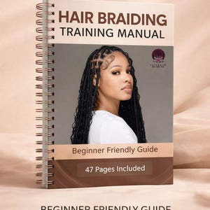Hair Braiding Guide for Beginners | Braiding Training Manual | Hairstyling Course | Beauty Student Workbook | Learn Braids Step by Step |