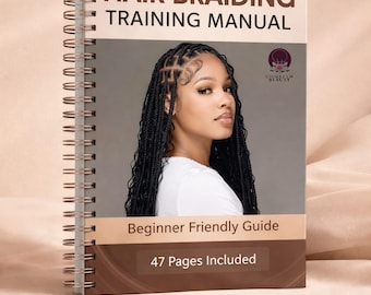 Hair Braiding Guide for Beginners | Braiding Training Manual | Hairstyling Course | Beauty Student Workbook | Learn Braids Step by Step |