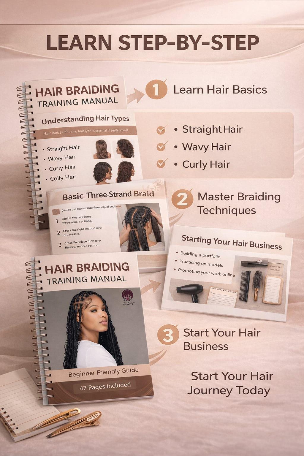 Hair Braiding Guide for Beginners | Braiding Training Manual ...