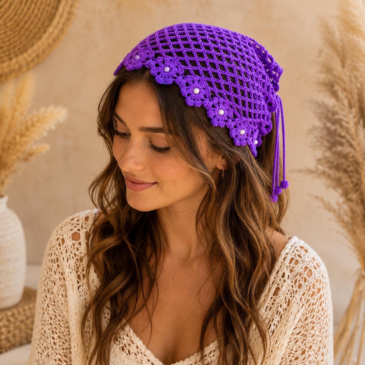 Crochet hair band - Etsy 日本