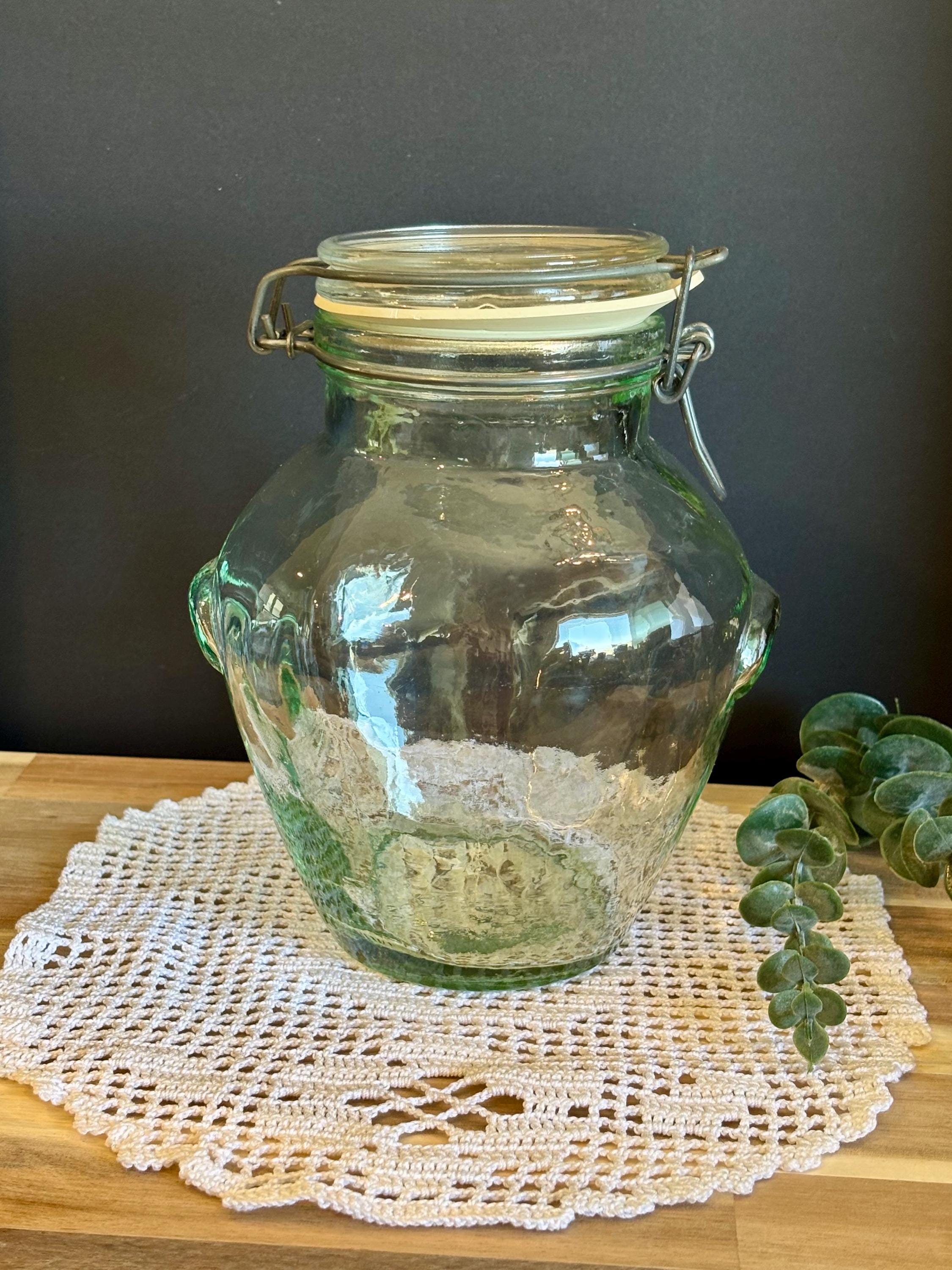 Glass Jar With Hinge Lid - Etsy