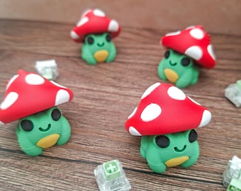 Fungo Rana Clicker Fidget | Simpatico giocattolo da scrivania | Clicker antistress | Regalo stampato in 3D | Giocattolo sensoriale