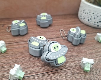 Klicker UFO verzamelbeeldje | 3D-geprint fidgetspeelgoed | Mini speelgoed | Verzamelobject | Cadeau-idee