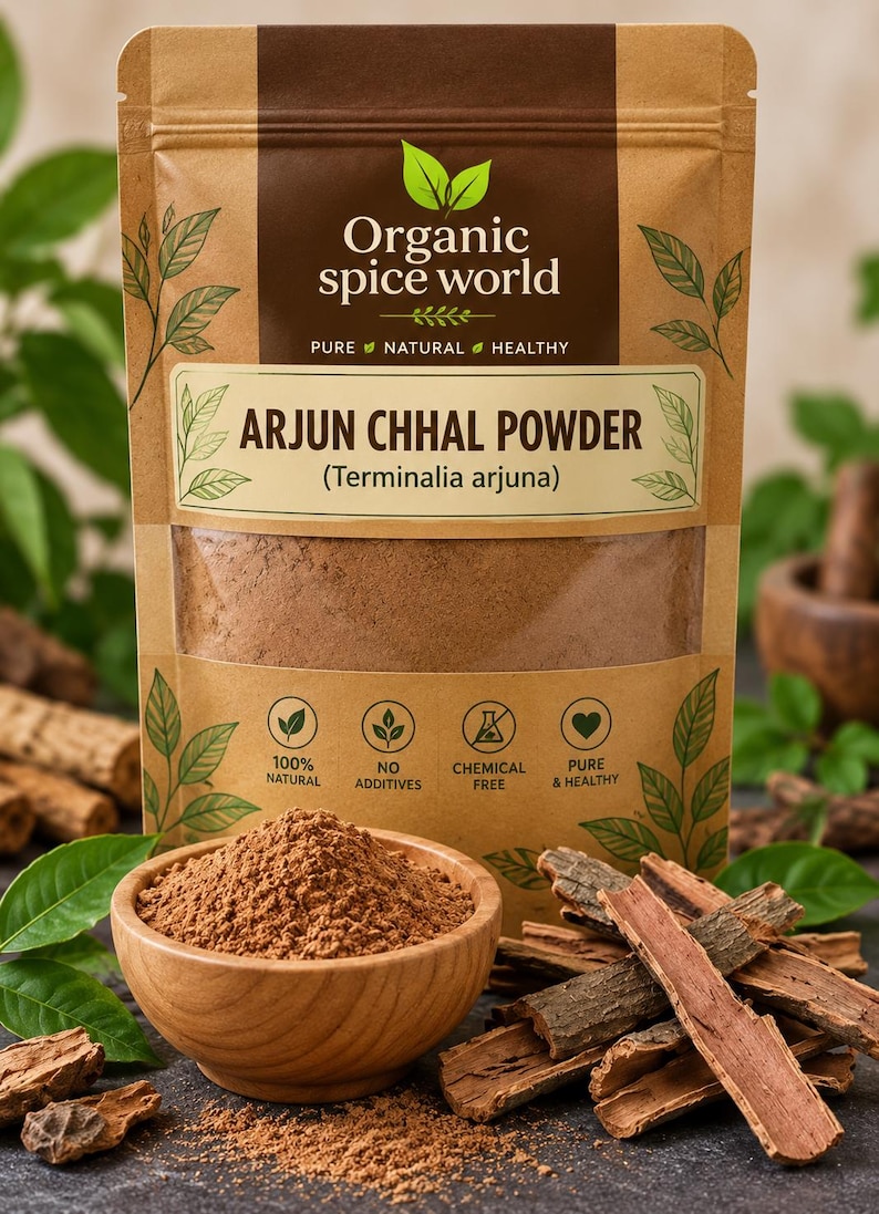 Poudre d'Arjun Chhal | Écorce séchée de Terminalia Arjuna (Pilule ...