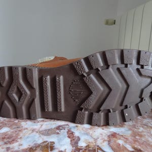 Palladium, vintage höga skor i kamelfärgat läder bild 6