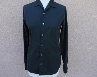 Vintage Uniqlo Hemd in Bronzegrün