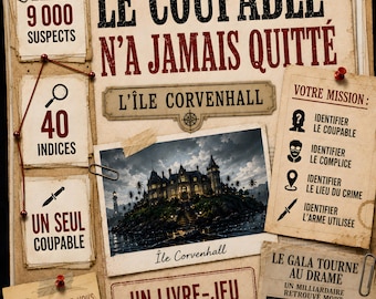Livre Jeu D'enquête Criminelle Imprimable : Le Coupable N'est Pas — Enigmes Logiques Policières Eliminez 9,000 Suspects, Puzzle PDF