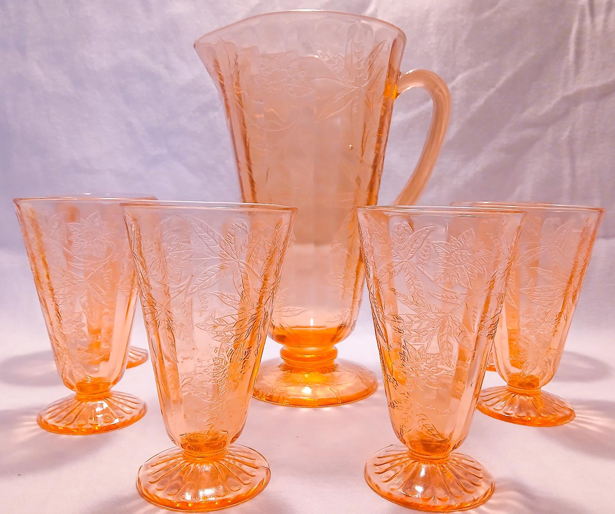 Jeanette Glass ジャネットグラス ヘレニック ガラスボウル 4個 Jeanette glass co - Etsy 日本