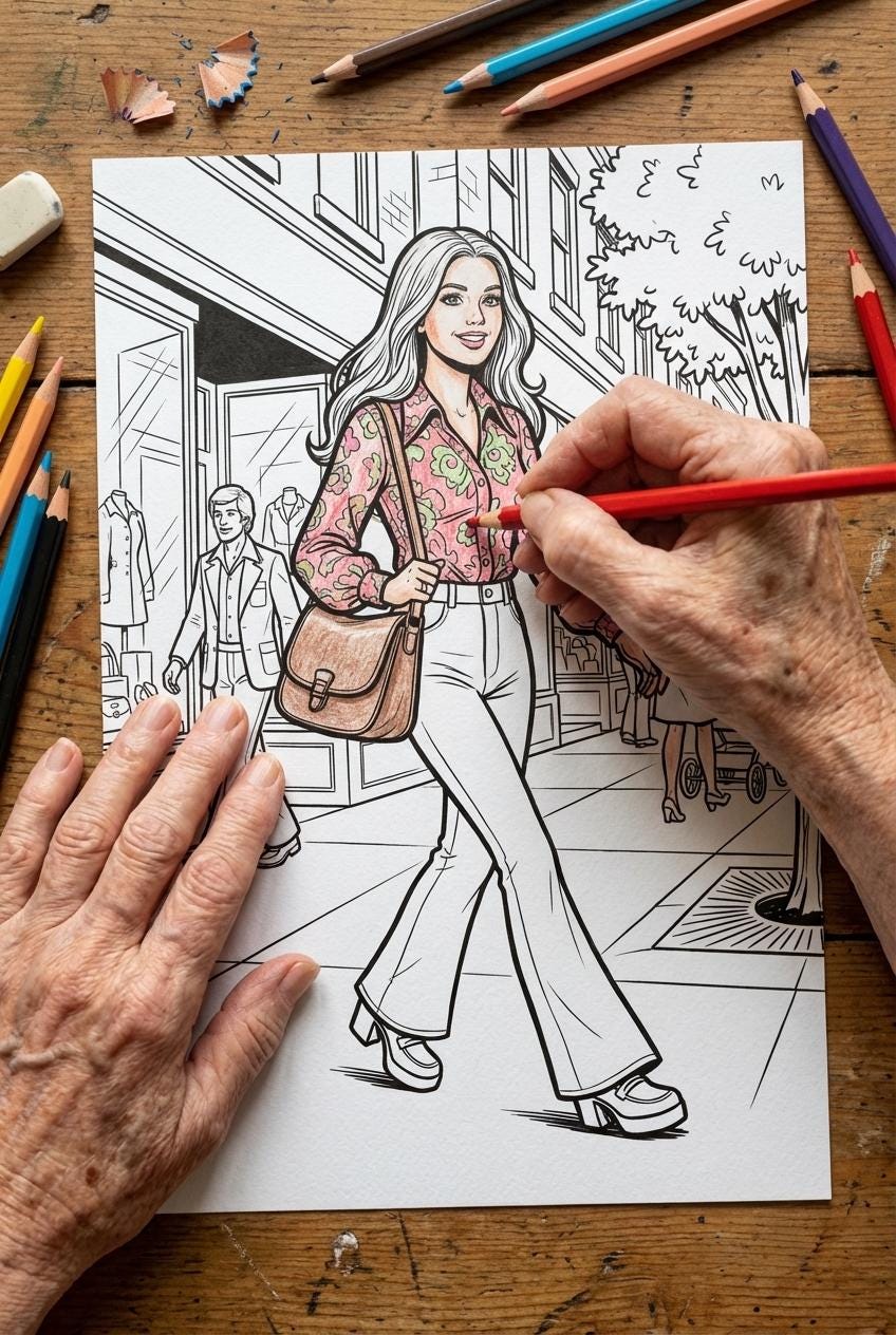 1960s 1970s Style & Screen Coloring Book for Seniors Dementia Care - Etsy