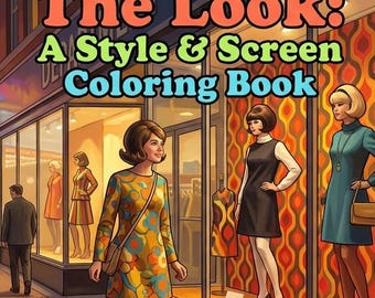 1960s 1970s Style & Screen Coloring Book for Seniors Dementia Care