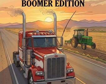 Memory Care Coloring Book for Men: Farmer, Trucker, Railroader (Digital PDF)