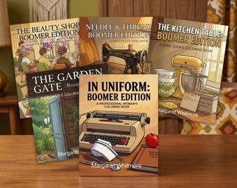 Her Working Life Collection - 5 Memory Care Coloring Books for Women | Dementia Activities