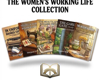 Her Working Life Collection - 5 Memory Care Coloring Books for Women | Dementia Activities
