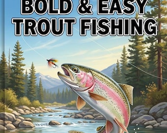 Trout Fishing Coloring Book: Large Print River Scenes for Seniors