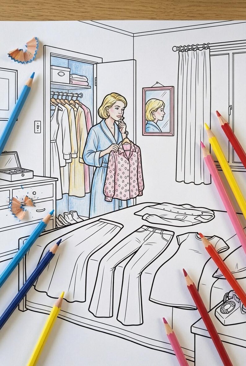 1960s 1970s Style & Screen Coloring Book for Seniors Dementia Care - Etsy