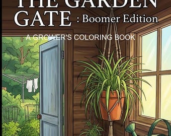 Garden Gate Coloring Book: 1970s-80s Nostalgia, Dementia Care, Large Print
