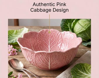 Bol de col rosa vintage, estampado "Japan", acabado craquelado envejecido