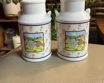 Vintage Salt & Pepper shakers. “Country Life” Collection from Japan. 1970-1980s. Free shipping