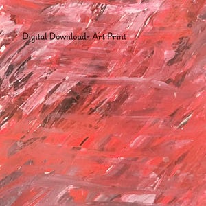 The Red Season - Bold Red Abstract Print | Expressive Painting | Statement Wall Art | Digital Download