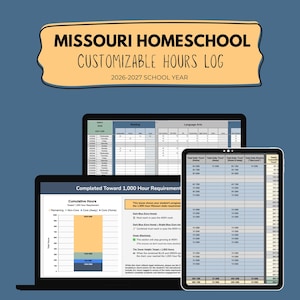 2026-2027 Missouri Homeschool Hour Log & Compliance Tracker