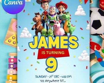 Editable Toy Story Birthday Invitation Template (Digital)