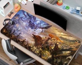 Elden Game Mouse Pad | Malenia vs General Radahn Battle Desk Mat | A Gift for Gamers