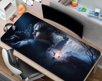 Resident Evil 4 Mouse Pad | Leon Scott Kennedy Desk Mat | A Gift for Gamers