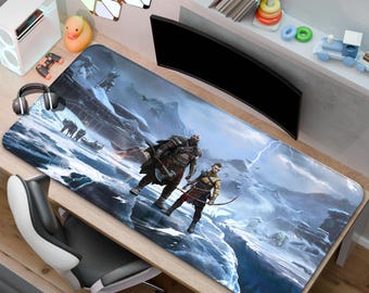 God of War Mouse Pad | Kratos Desk Mat | A Gift for Gamers
