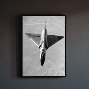 Vintage US Air Force Poster, Black White Airplane Print, Aviator Wall Art, Military Aviation Decor, Pilot Gift, Aircraft Artwork