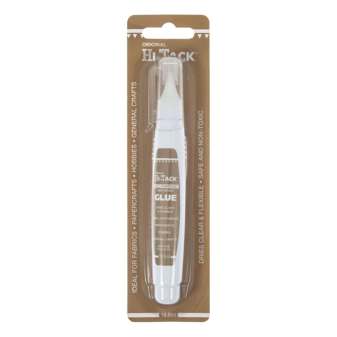 Hi-tack Very Sticky Glue Pen: Fast Hold, Dries Clear. Fabric, Wood Etc ...