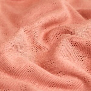 Fine 100% cotton jersey knit with Diamond openwork/ Pointelle fabric per metre image 15