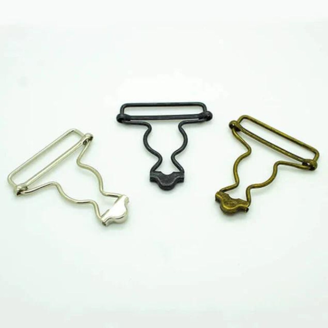 Dungaree Clips/ Buckles. Antique Brass, Silver and Gunmetal Coloured ...