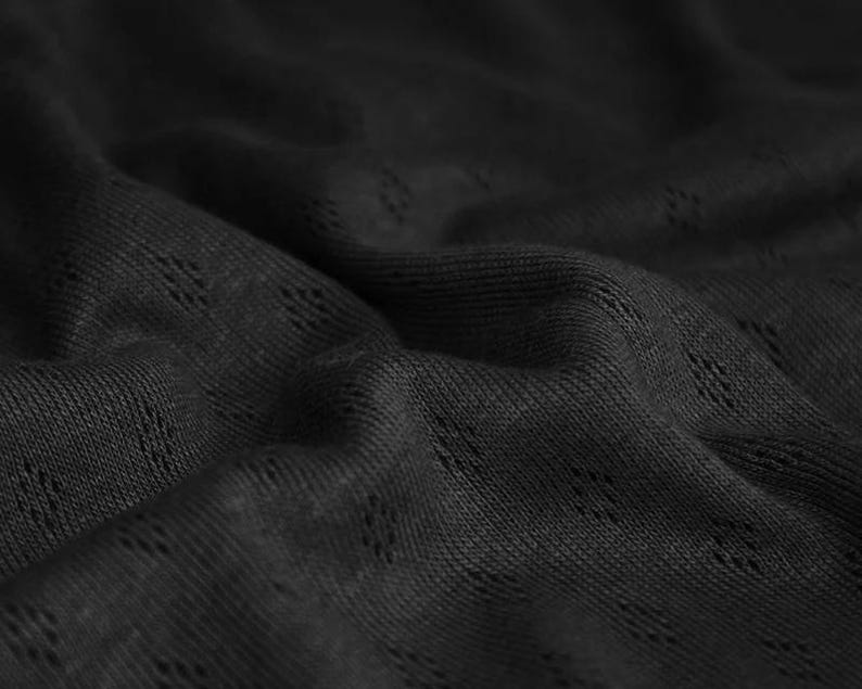 Fine 100% cotton jersey knit with Diamond openwork/ Pointelle fabric per metre image 14