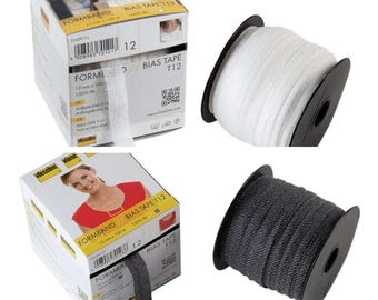 Vlieseline Fusible Bias Tape Formband T12: 12mm wide grain reinforced