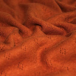 Fine 100% cotton jersey knit with Diamond openwork/ Pointelle fabric per metre image 16
