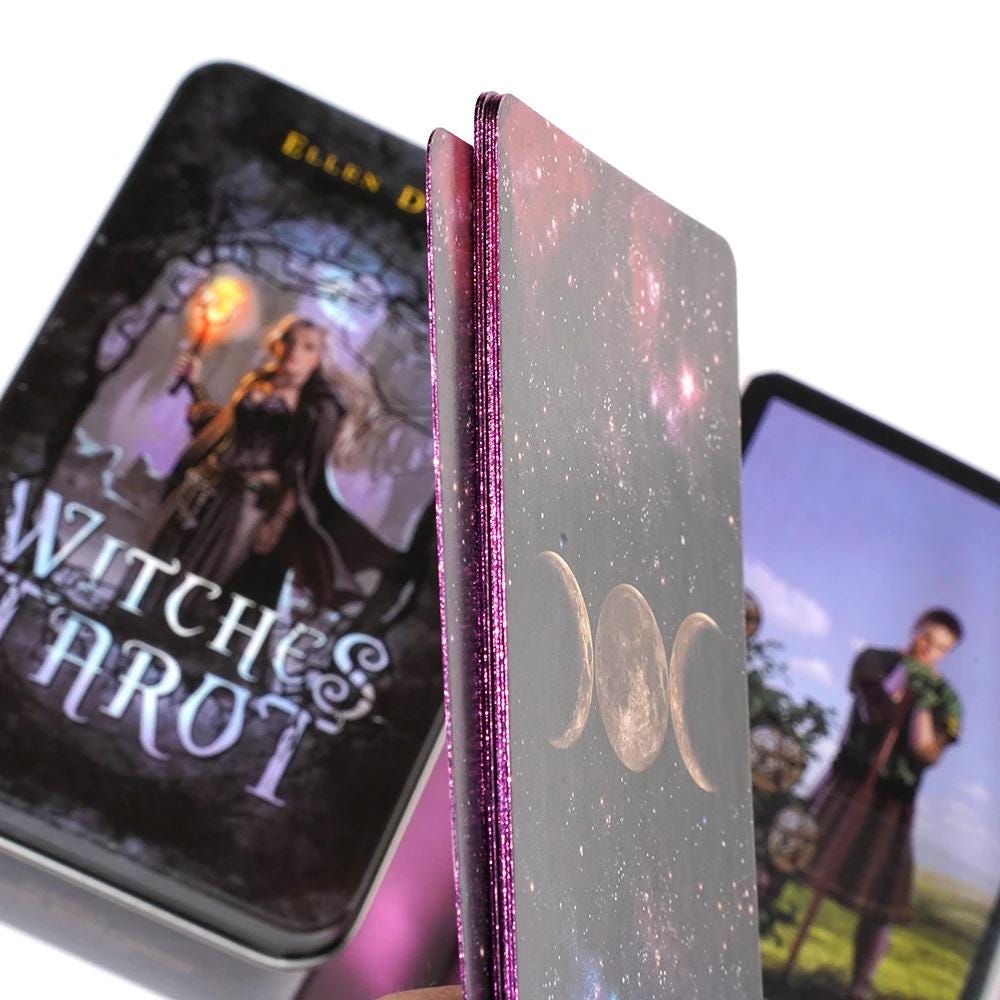Gilded Rider Waite Witches Tarot Deck: Rider-waite Style, Gilded Edge, Beginner Tarot in ...