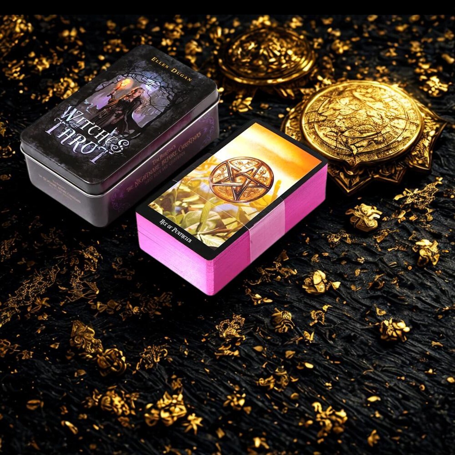 Gilded Rider Waite Witches Tarot Deck: Rider-waite Style, Gilded Edge, Beginner Tarot in ...