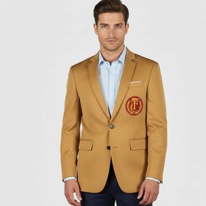 Chaqueta de golf dorada para hombre / Disfraz estilo Happy Gilmore / Blazer inspirado en la película Champion