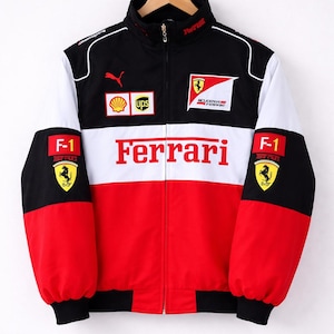 Chaqueta de carreras Ferrari F1 Vintage, edición clásica sin relleno.