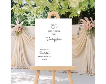 Simple Bridal Shower Welcome Sign, Editable Template (Digital Download)