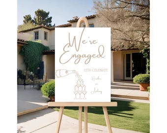 Engagement Party Welcome Sign, Editable Template (Digital Download)