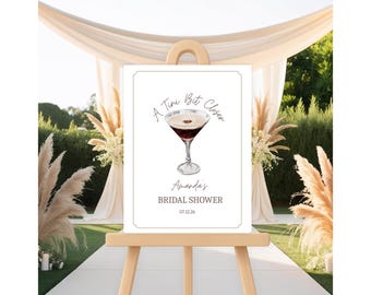 Espresso Martini Bridal Shower Welcome Sign, Editable Template (Digital Download)