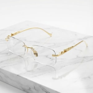 Cartier With Panther Gold Frame Glasses - Etsy