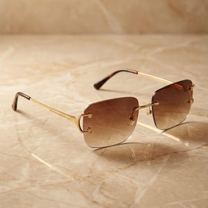 Chanel Rimless Vintage Sunglasses - Etsy
