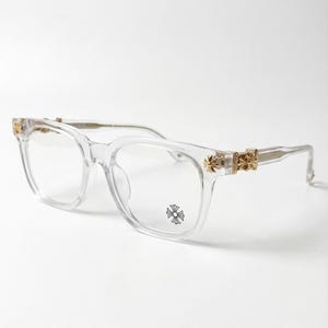 Occhiali da vista gotici trasparenti con montatura a croce | Occhiali punk trasparenti | Occhiali vintage di tendenza | Regalo unisex