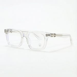 Occhiali da vista retrò trasparenti con montatura spessa | Occhiali streetwear trasparenti di lusso | Occhiali da vista unisex di design