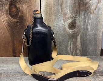Leather Wrapped Warranted Flask