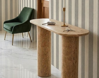 Travertine Console Table